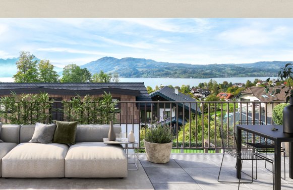 Property in 4853 Salzkammergut - Steinbach am Attersee: Maisonette apartment with outstanding lake view