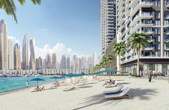 Immobilie in Dubai Vereinigte Arabische Emirate - Dubai: DUBAI: Beach Mansion Luxusprojekt direkt an der Emaar Beachfront