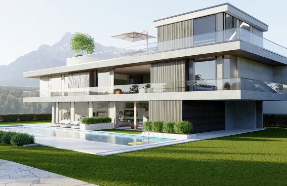 Property in 5020 Salzburg - Morzg: Premium location Salzburg! Around 2,850 m² sunny plot with villa in Morzg