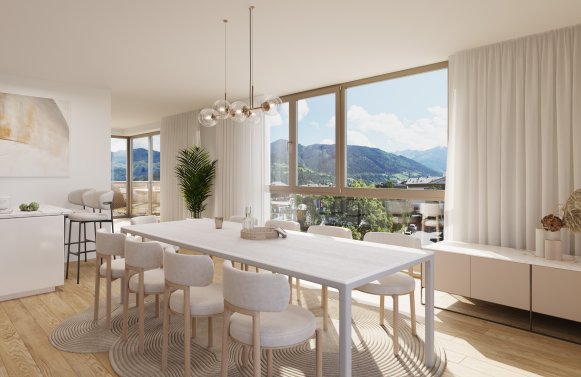 Immobilie in 5700 Salzburg - Pinzgau - Zell am See: FAMILIENWOHNUNG mit Blick auf das Bergpanorama Honigkogel und Drei Brüder
