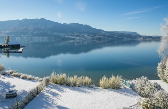 Property in 5340 Salzkammergut - Attersee: At the turquoise-blue Attersee! Dream villa with lake access in the Salzkammergut