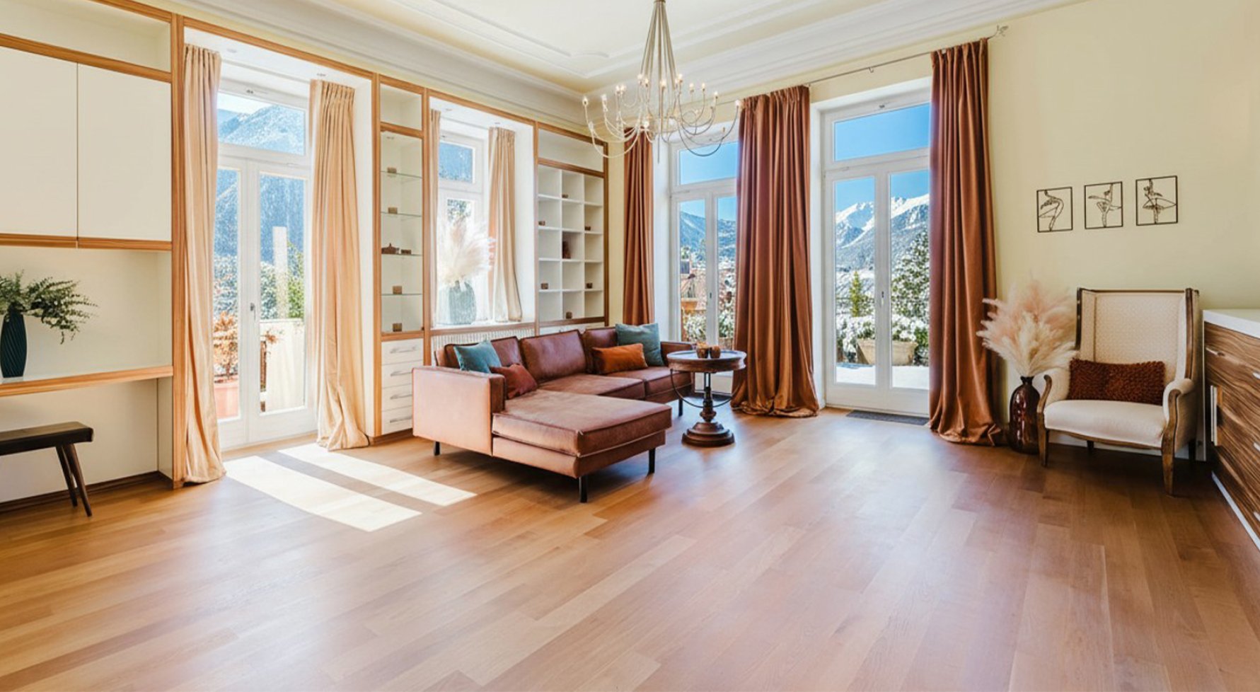 Immobilie in 83435 Bayern - Bad Reichenhall: Stilvolle Eleganz trifft Alpenpanorama! Villenetage im Luftkurort Bad Reichenhall - bild 1