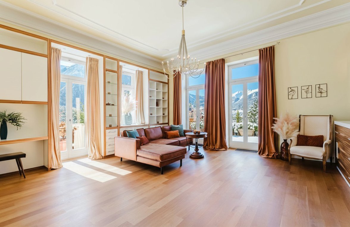 Immobilie in 83435 Bayern - Bad Reichenhall: Stilvolle Eleganz trifft Alpenpanorama! Villenetage im Luftkurort Bad Reichenhall - bild 1