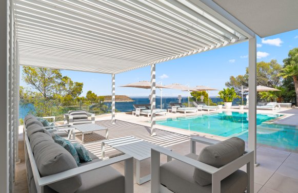 Immobilie in 07181 Mallorca - Cala Vinyes: Villa Deluxe mit gigantischem Blick - direkt am Meer mit eigenem Meerzugang