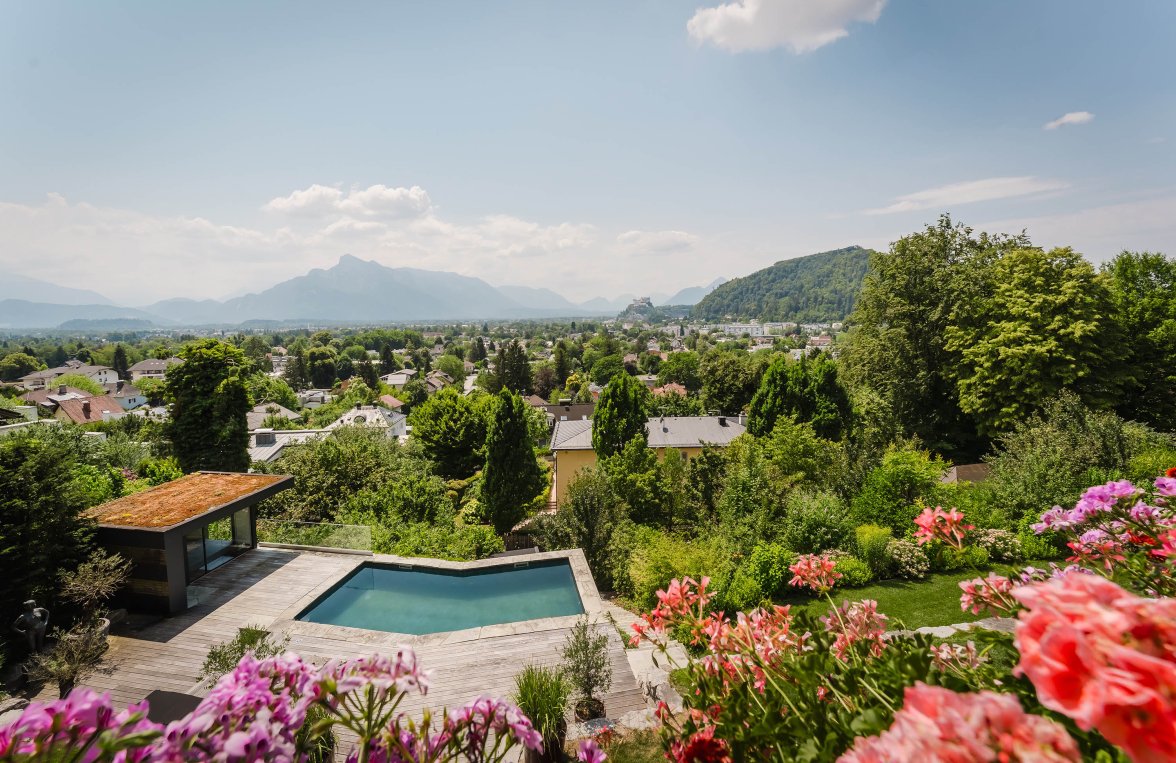 Immobilie in 5020 Salzburg - am Fuße des Kühbergs: Exklusives Ensemble am Kühberg: Panoramablick über die Stadt Salzburg - bild 10