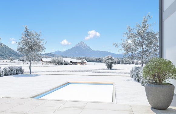 Property in 5081 Salzburg - Anif: The view plays the main role here! 4-room apartment with a view of Untersberg