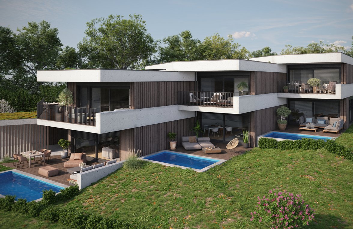 Property in 5023 Salzburg - Heuberg: NEW-BUILD PROJECT! Sunny location: Maisonette Apartment with pool on the 