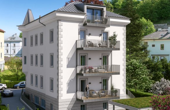 Immobilie in 5020 Salzburg - Mülln: 2 Zimmer, ganz viel Salzburg – Stilvolles Altbauwohnen mit Balkon in Mülln