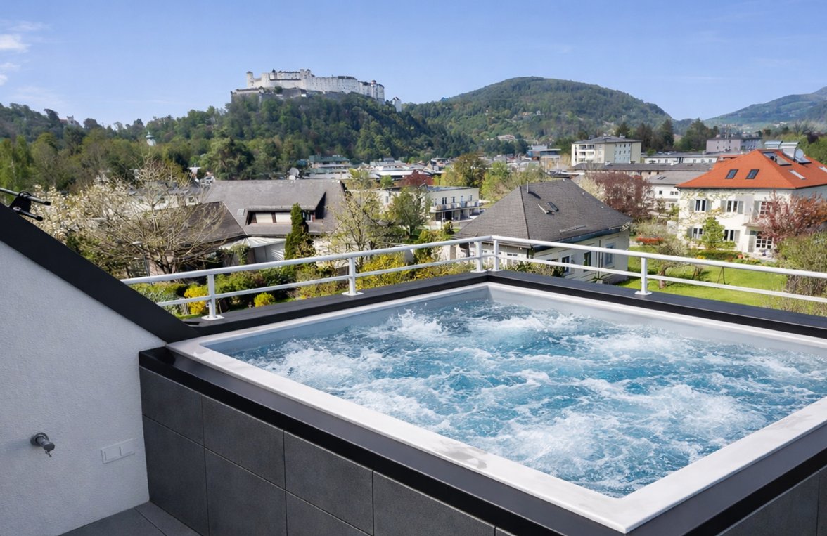Immobilie in 5020 Salzburg - Thumegg: Über den Dächern Salzburgs! Penthouse-Maisonette mit Festungsblick in Leopoldskron - bild 2