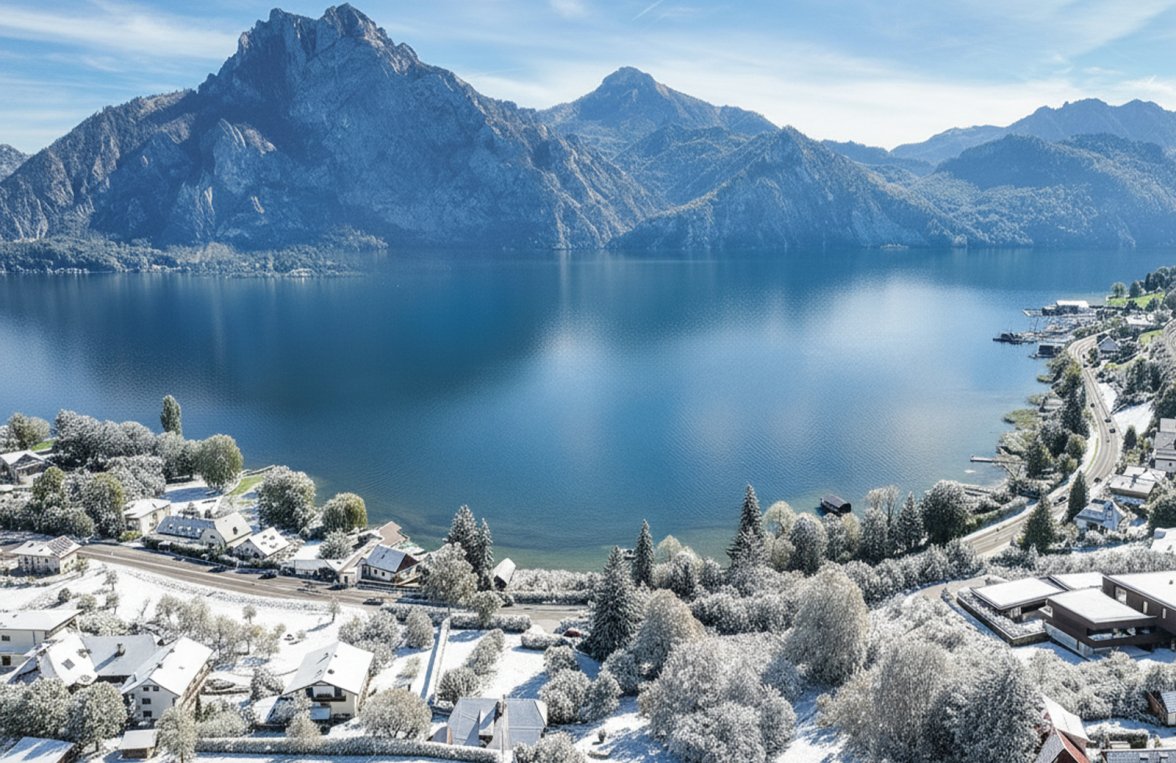 Property in 4801 Salzkammergut - Traunkirchen am Traunsee: Ultimate lakeside feeling! Maisonette on Lake Traunsee with private bathing area - picture 1