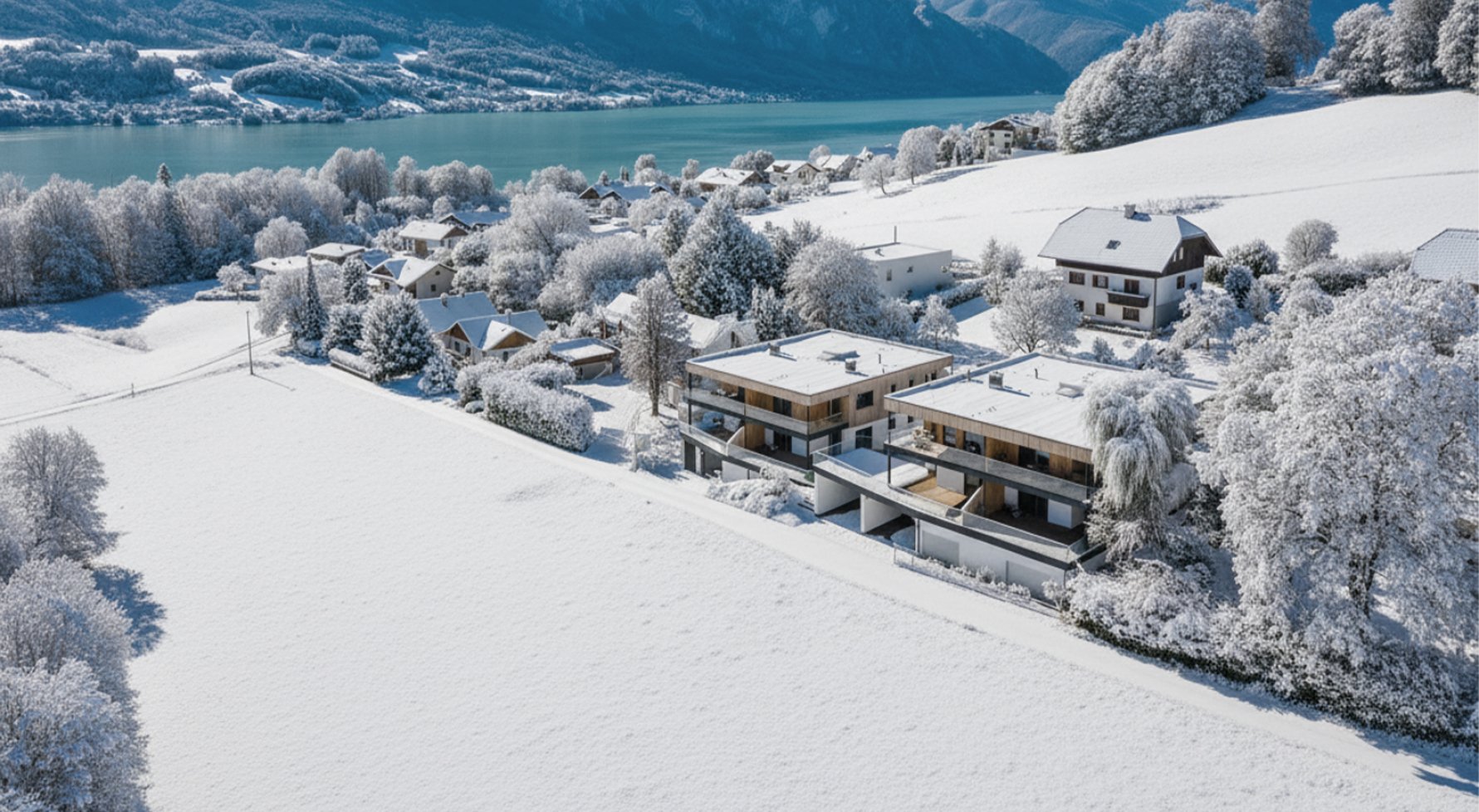 Immobilie in 4865 Salzkammergut - Attersee - Parschallen am Attersee: Angekommen! Moderne Gartenwohnung am türkisblauen Attersee - bild 1