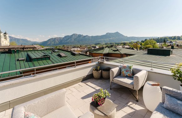 Immobilie in 5310 Salzkammergut - Mondsee : Hoch über der Basilika! Stylisches Penthouse mit 360° Blick