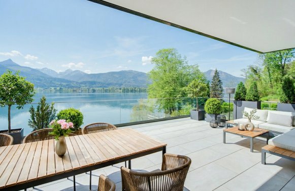 Immobilie in 5360 Salzkammergut - Wolfgangsee: SEE-STYLE! 3-Zimmer Wohnung mit eigenem Steg und Liegewiese in St. Wolfgang