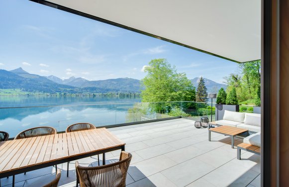 Immobilie in 5360 Salzkammergut - Wolfgangsee: SEE-STYLE! 3-Zimmer Wohnung mit eigenem Steg und Liegewiese in St. Wolfgang