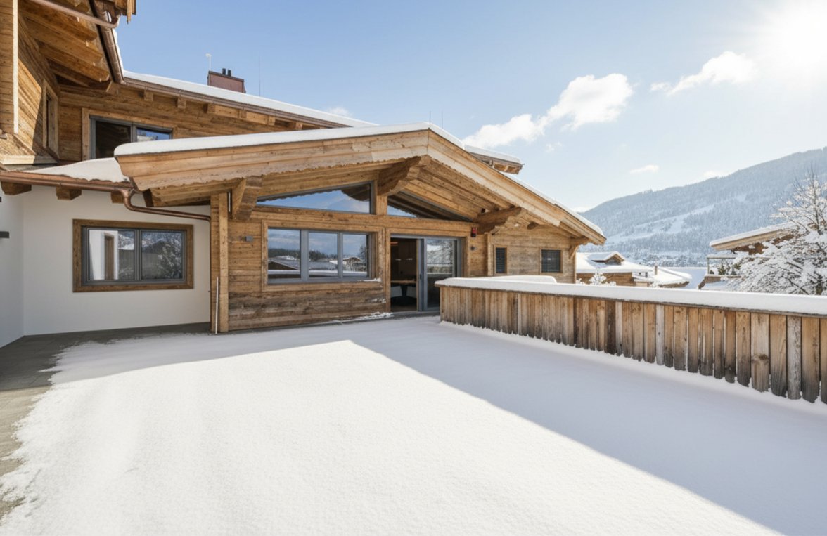 Property in 6365 Tirol - Kitzbüheler Alpen - Kirchberg in Tirol: Love at first sight! Spectacular view of the “Streif” from your own sun terrace - picture 3