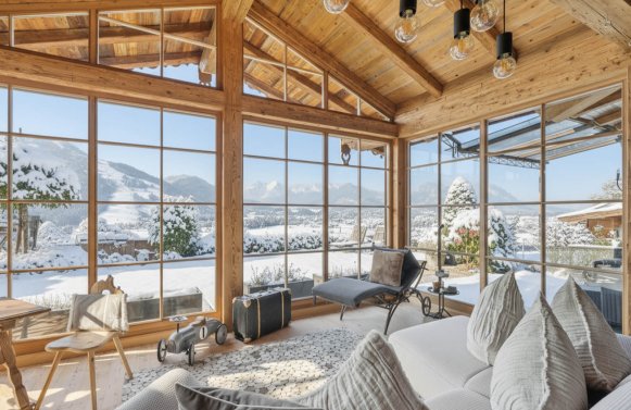 Immobilie in 6345 Tiroler Unterland - Kössen: Der Wilde und der Zahme Kaiser - das Bergpanorama als tägliche Liebeserklärung