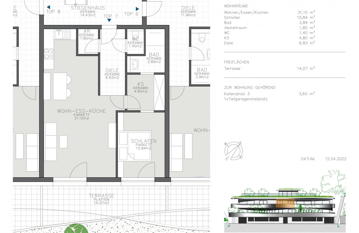 Immobilie in 5310 Mondsee / Salzkammergut: Feine 2-Zimmer-Wohnung am Mondsee mit Seeblick! - bild 6