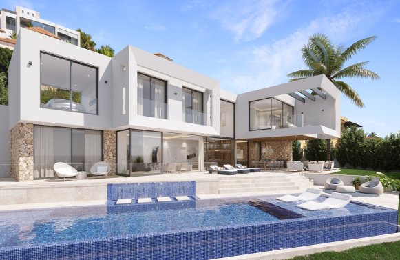 Property in 07180  Mallorca - Santa Ponça: Modern villa with sea views – dream home in Santa Ponça