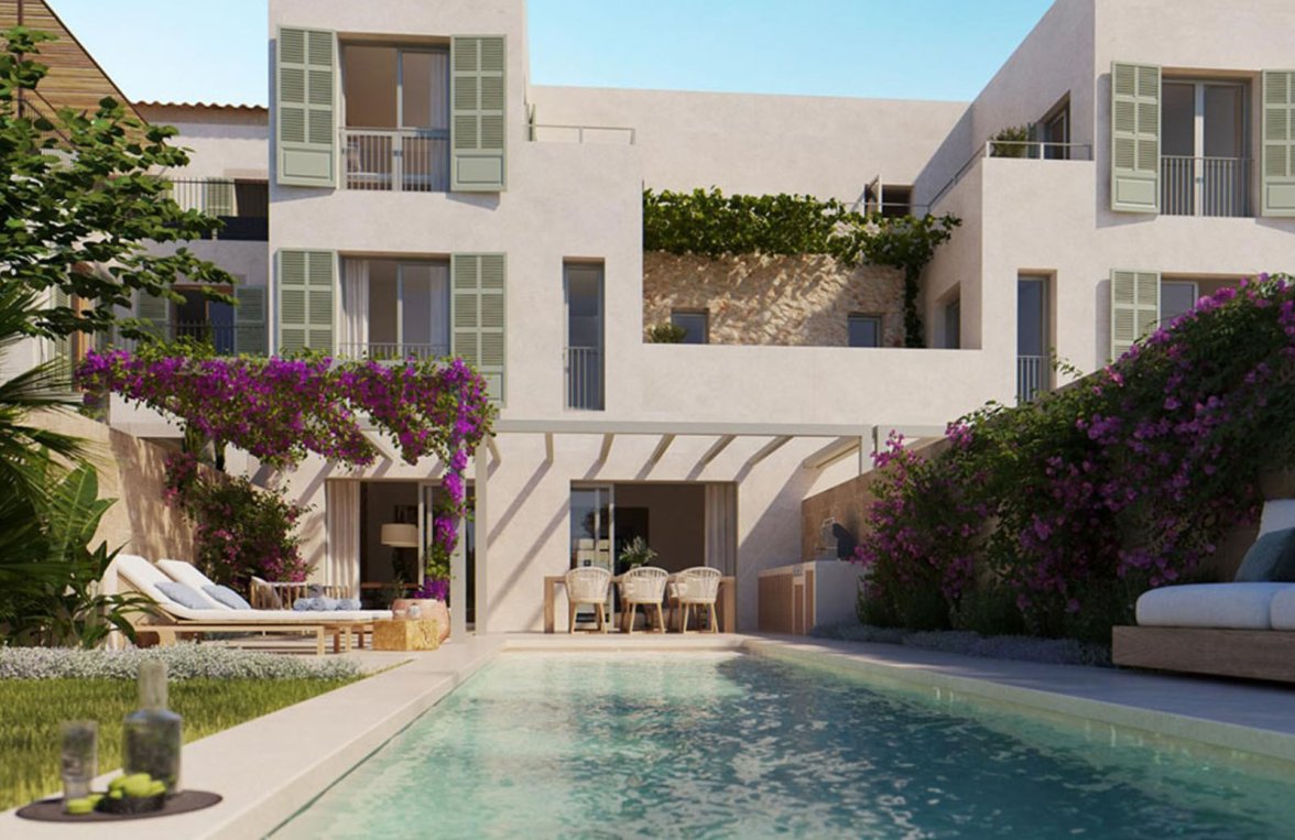 Immobilie in 07650  Mallorca - Santanyi: Modernes, luxuriöses Dorfhaus auf 3 Etagen mit Pool und Dachterrasse in Santanyí - bild 1