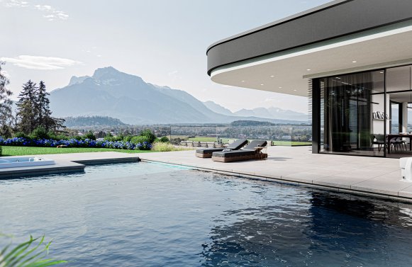 Property in 5061 Salzburg - Elsbethen: View of the fortress! Luxury villa in quiet location with individual design option