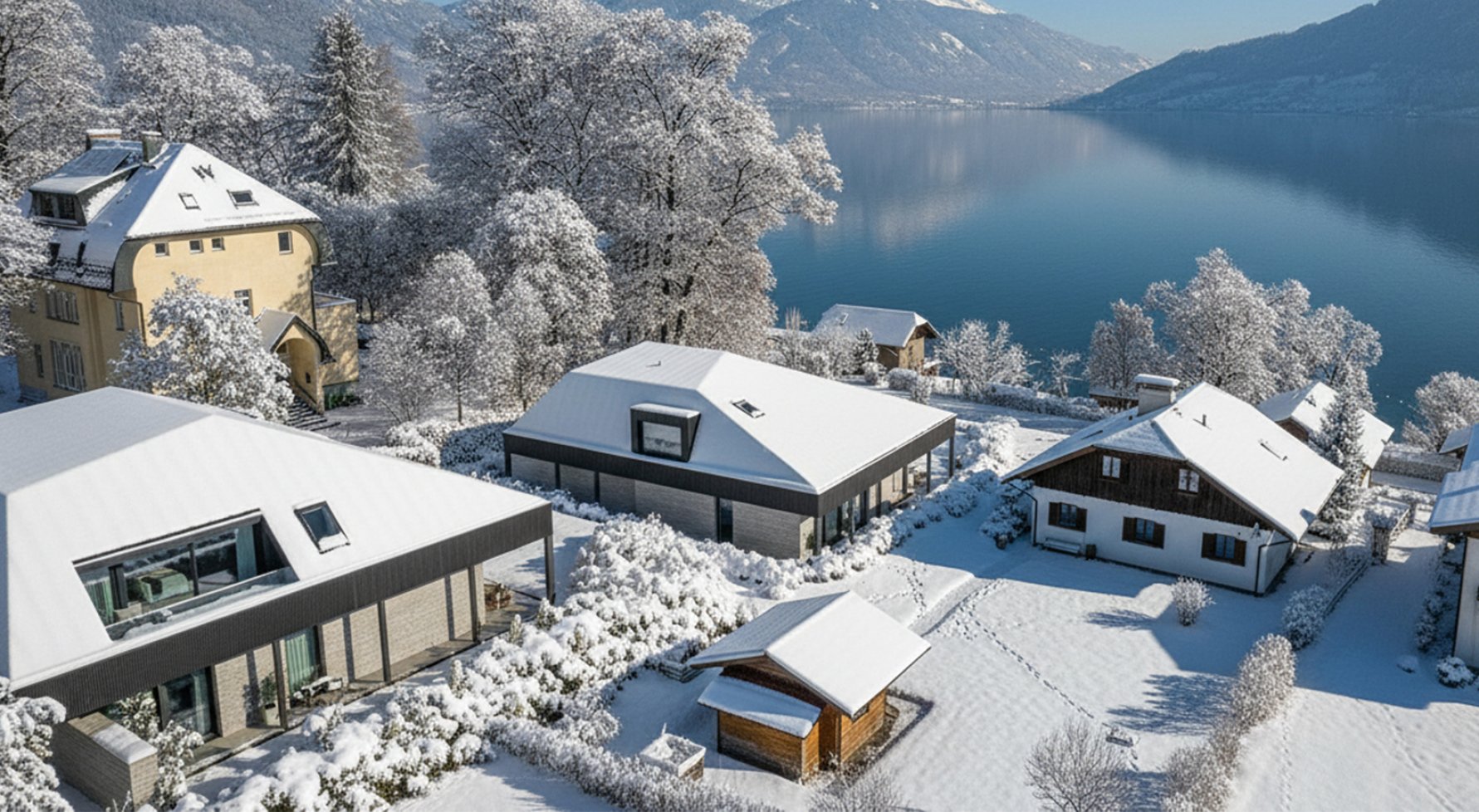 Property in 4853  Salzkammergut - Steinbach am Attersee: 3-room garden apartment: outdoor living on Lake Attersee with private lake access - picture 1