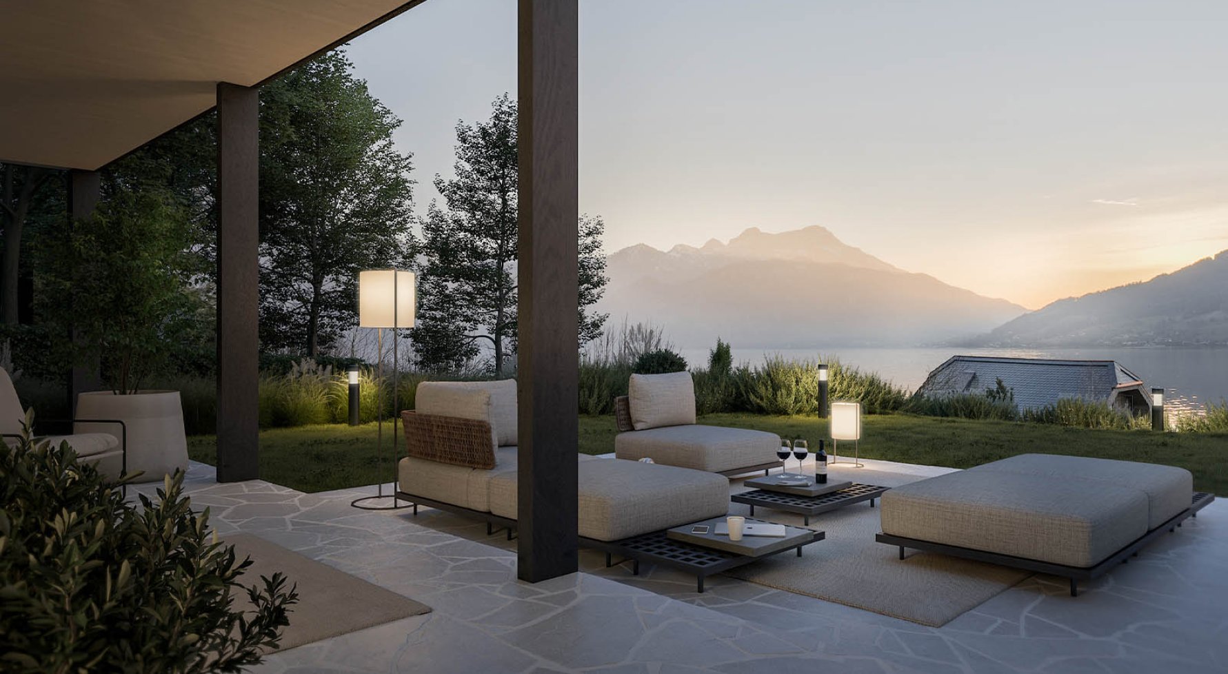 Immobilie in 4853  Salzkammergut - Steinbach am Attersee: Sommerfrische erleben!  Gartenwohnung am Attersee mit privatem Seezugang - bild 1