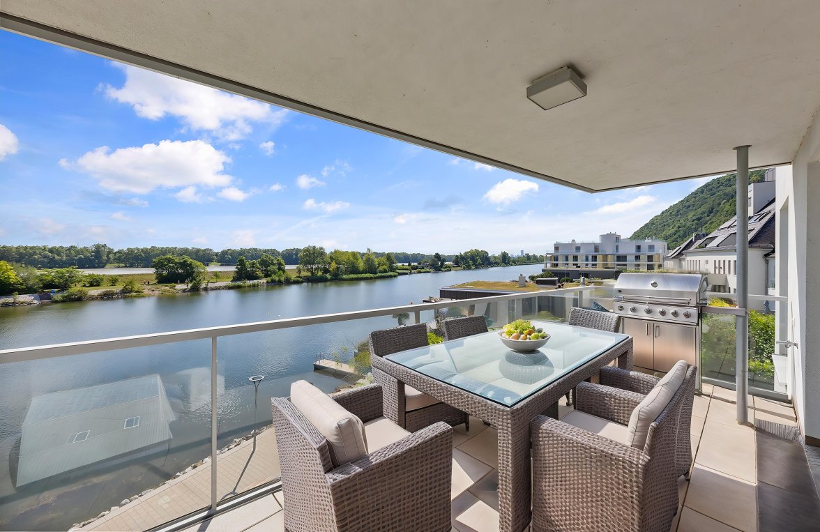 Immobilie in 1190 Wien, 19. Bezirk: Exklusive 4-Zimmer-Wohnung an der Donau mit Privatstrand: Wohnen direkt am Wasser - bild 1