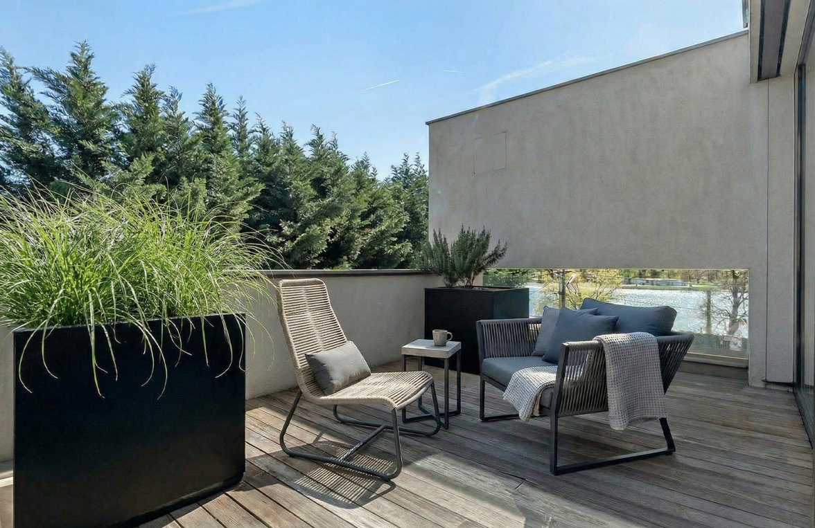 Immobilie in 1120 Wien, 22. Bezirk: Architektenvilla mit  Infinity Pool  und Blick auf die Wiener Skyline - bild 5