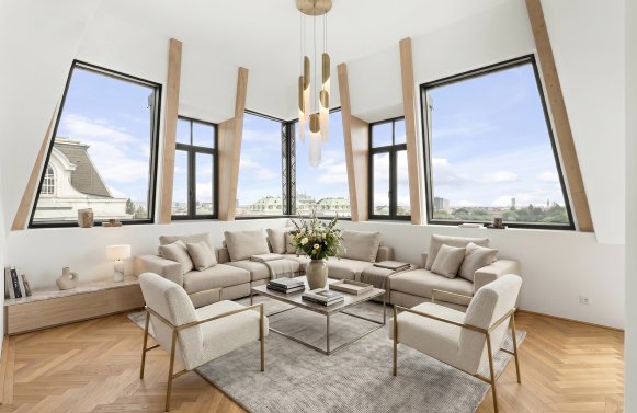 Immobilie in 1040 Wien, 4. Bezirk: Belvedere Penthouse! Kaiserliches Panorama  und zeitlose Eleganz