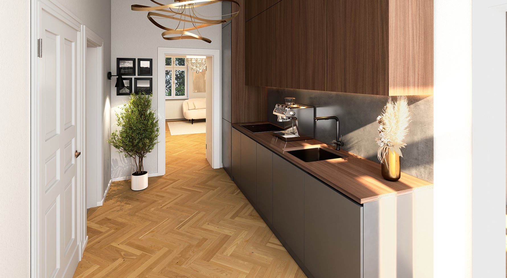 Immobilie in 1050 Wien, 5. Bezirk: Verborgene Hofidylle mit Wiener Altbauflair! 3-Zimmer Wohnung  im Souterrain - bild 1