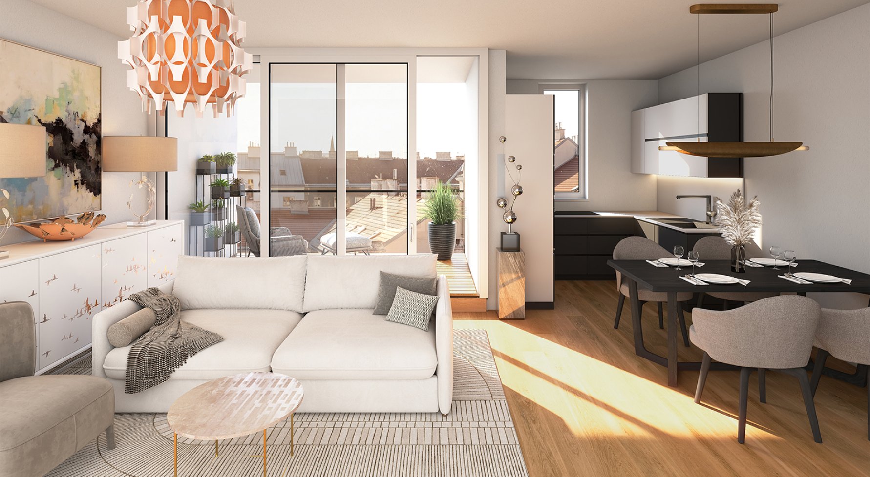 Property in 1050 Wien, 5. Bezirk: Spacious rooftop retreat with a quiet loggia! 3-room apartment in the 5th district - picture 1