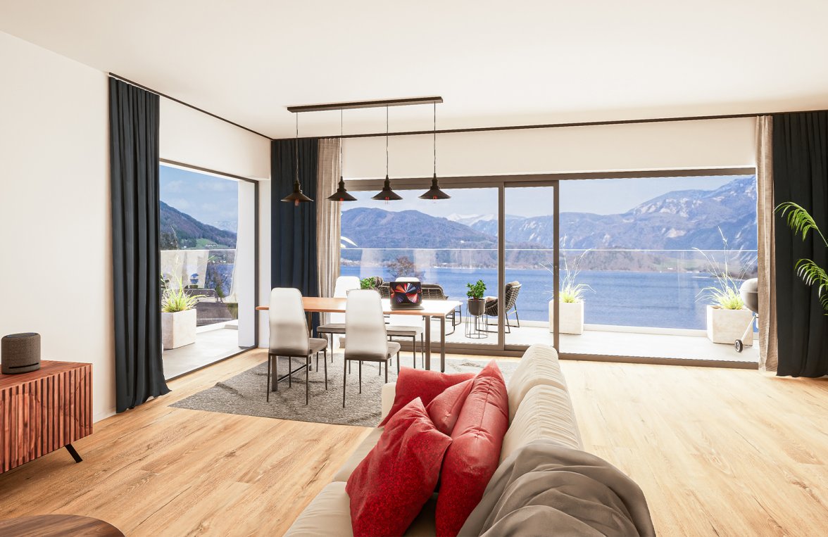 Property in 5310 Mondsee / Salzkammergut: Mediterranean breeze at the lake Mondsee! 3-room apartment with terrace - picture 1