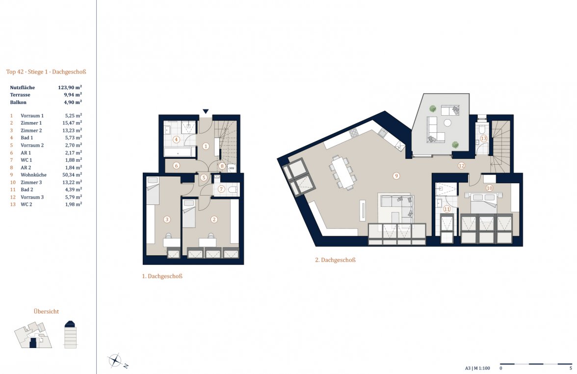 Immobilie in 1030 Wien, 3. Bezirk: The Legacy: Familientraum 4-Zimmer-Dachgeschoß-Wohnung mit Terrasse! - bild 7