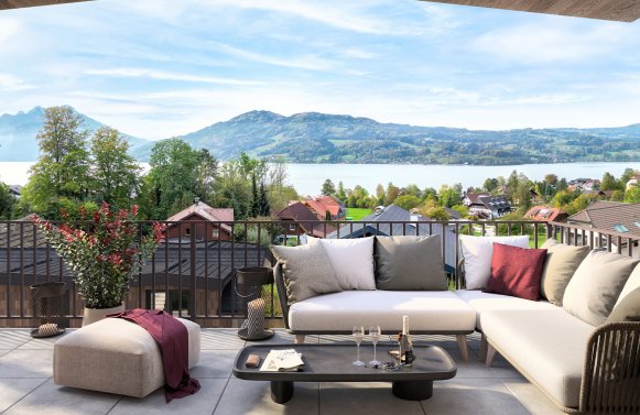 Property in 4853 Salzkammergut - Steinbach am Attersee: 105 m² Attic apartment with panoramic views