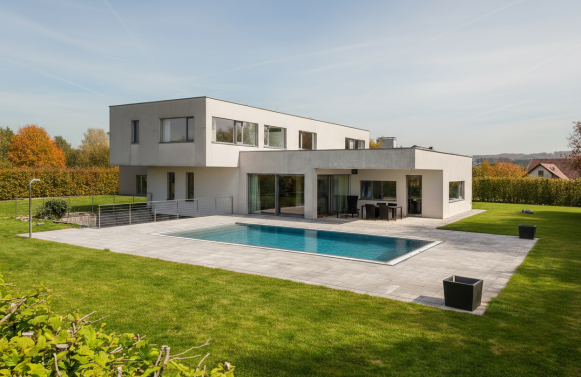 Immobilie in 4921 Oberösterreich - Ried i. Innkreis: ARCHITEKTENTRAUM MIT WEITLÄUFIGEM GRUNDSTÜCK! Moderne Villa in Ried im Innkreis