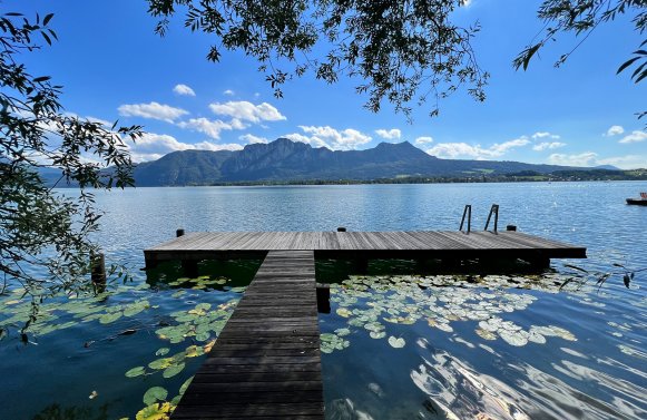 Property in 5310 Mondsee - Salzburg: Great Freedom at Mondsee!  First-Class Penthouse with Private Dock