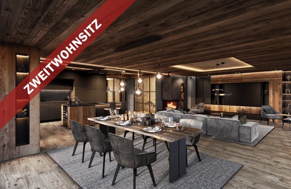 Immobilie in 5731 Nähe Kitzbühel: Alpin-Chic par Excellence! Luxuriöse 5-Zimmer Maisonette-Wohnung mit Zweitwohnsitz